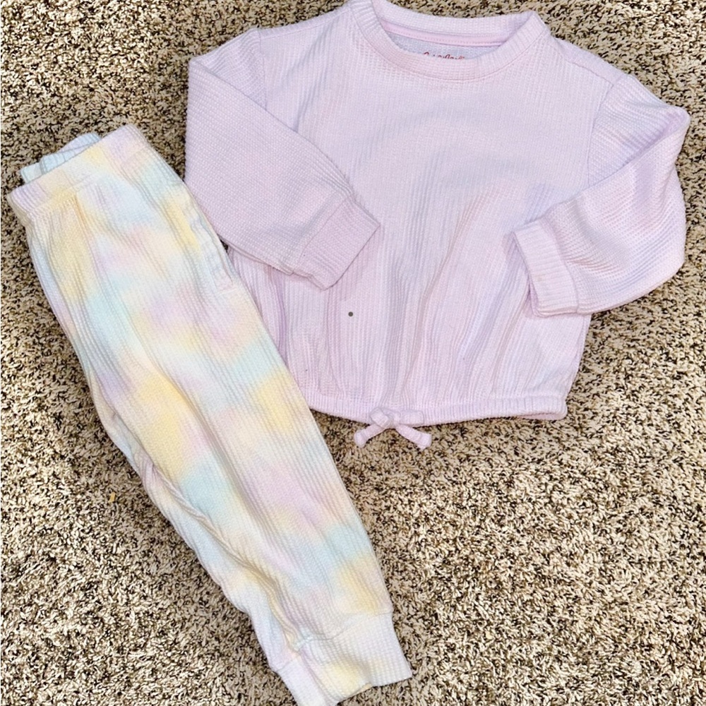 Cat and Jack soft soft soft waffle knit set 3T, NWOT